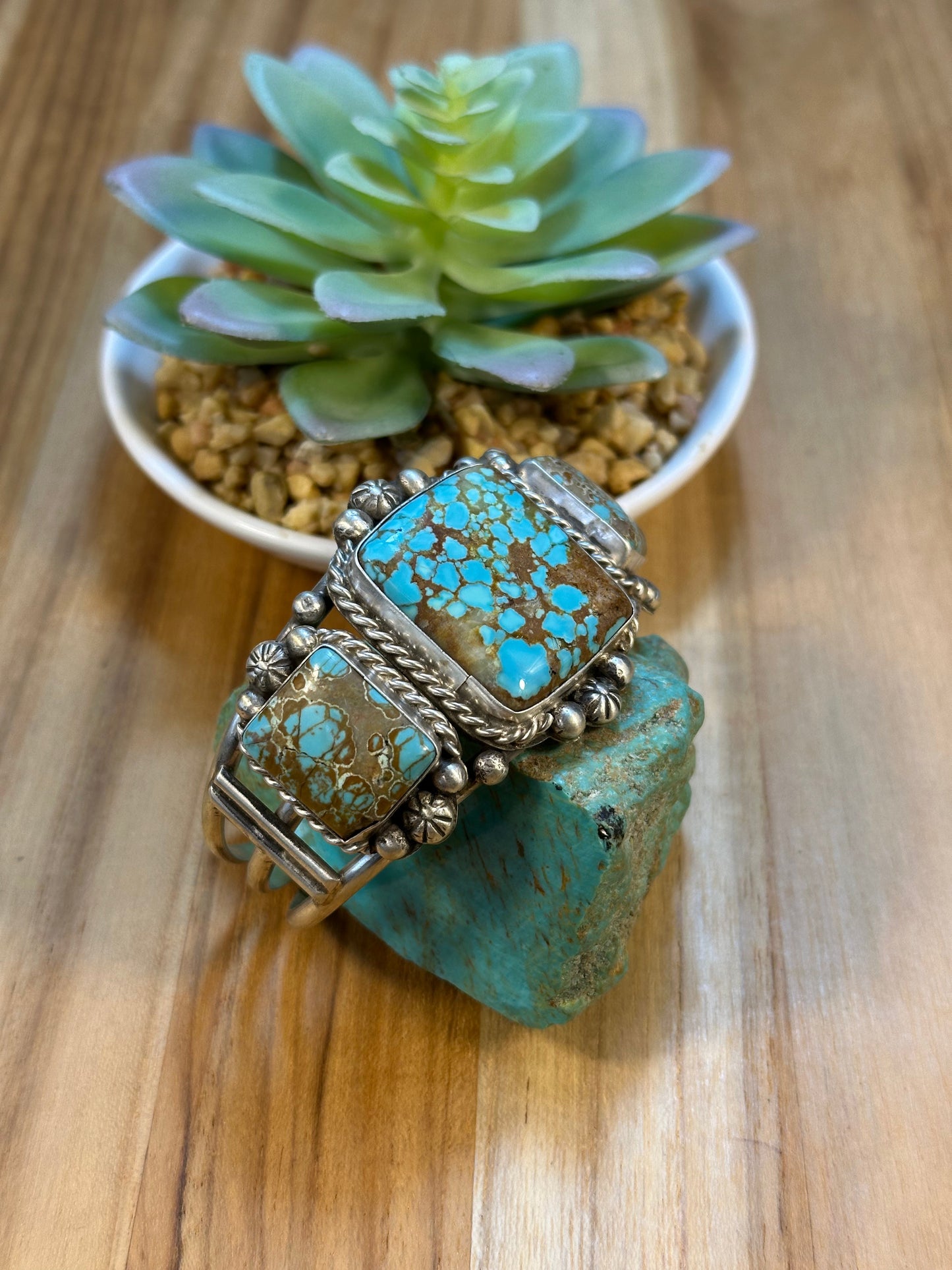 #8 Square 3 Stone Bracelet