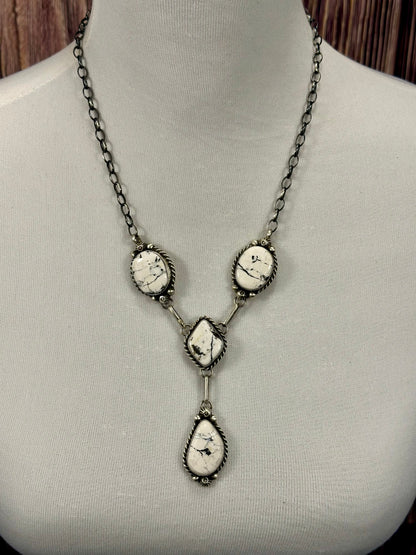 White Buffalo Mini Lariat Necklace Set