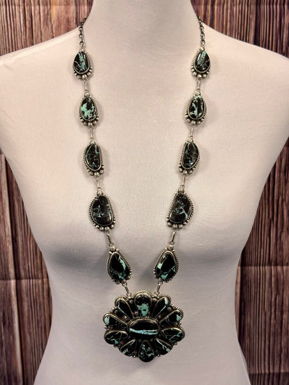 Black Jack Turquoise Necklace Set