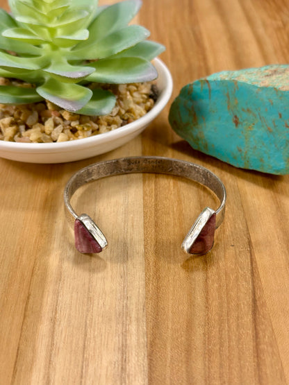 Purple Spiny Open Sterling Silver Cuff