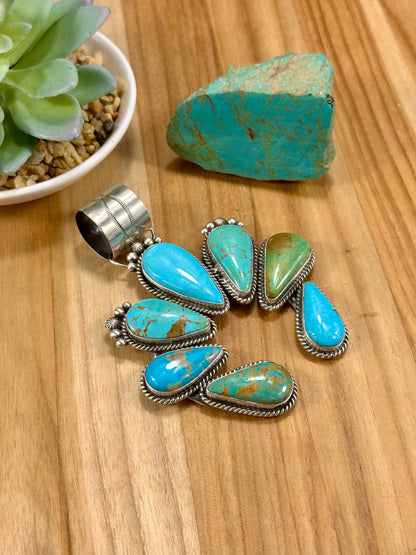 Kingman Turquoise Naja Pendant