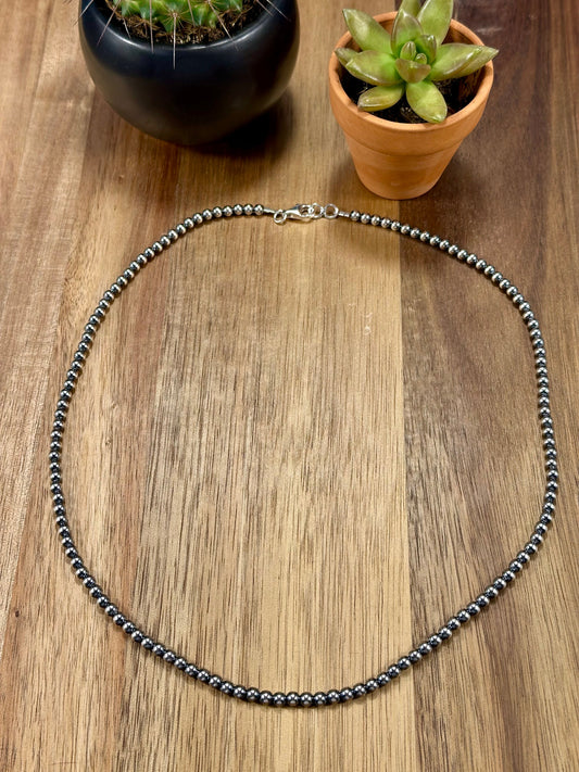 Sterling Pearl 22" 4mm Necklace