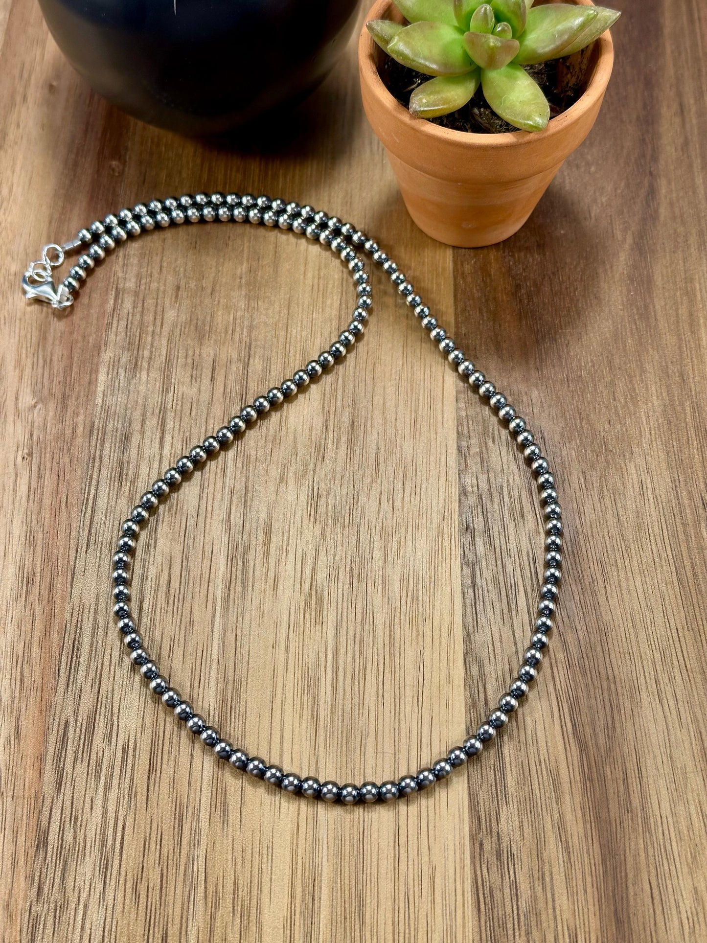 Sterling Pearl 22" 4mm Necklace