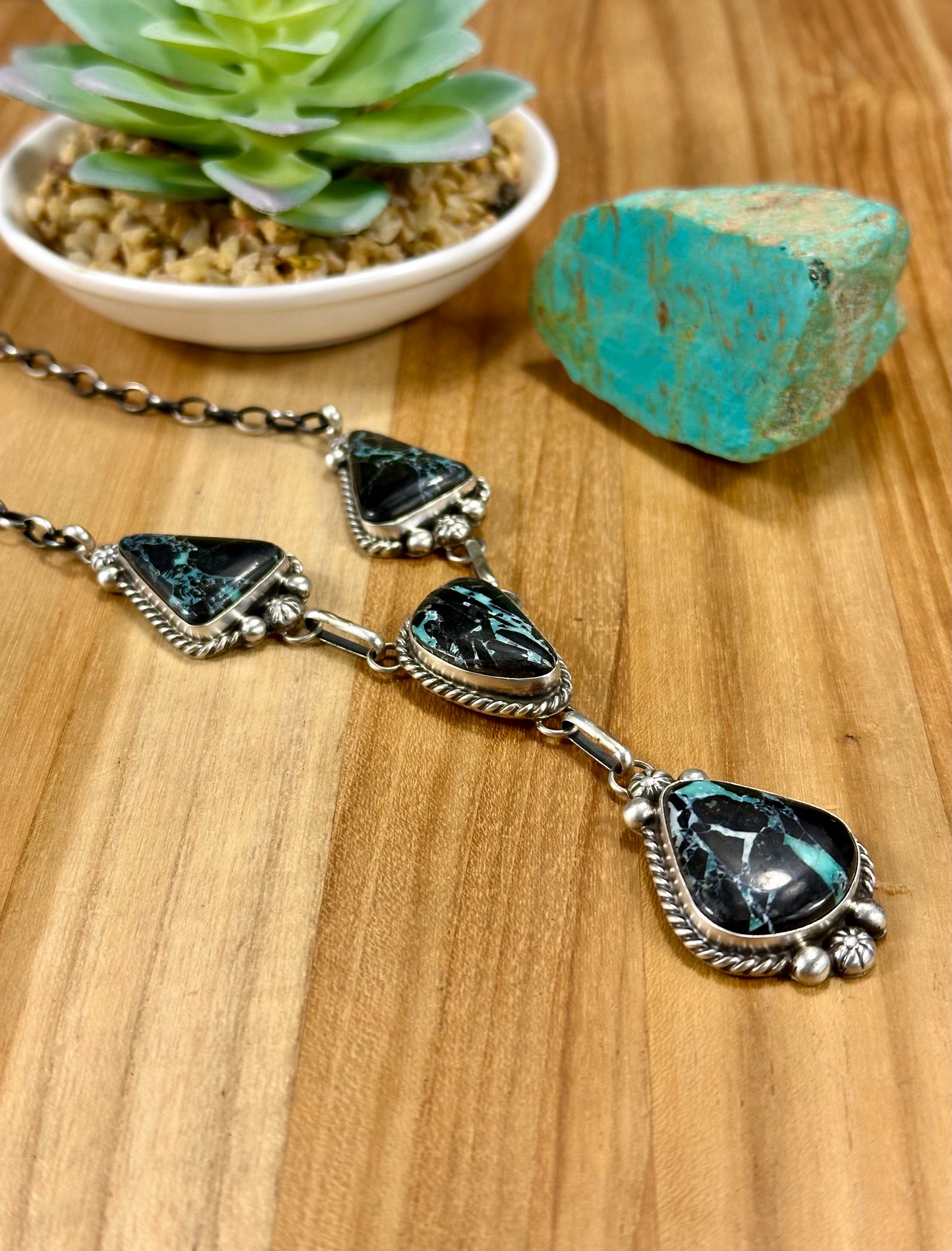 Black Jack Turquoise Mini Lariat