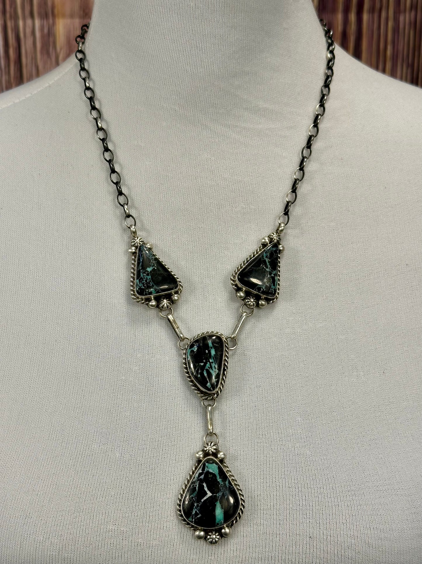 Black Jack Turquoise Mini Lariat