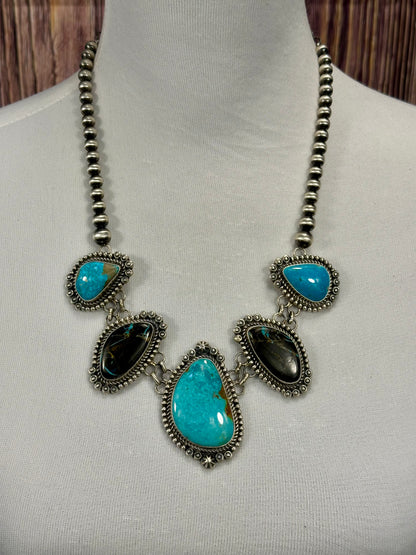 Kingman and Black Jack Sterling Silver Necklace