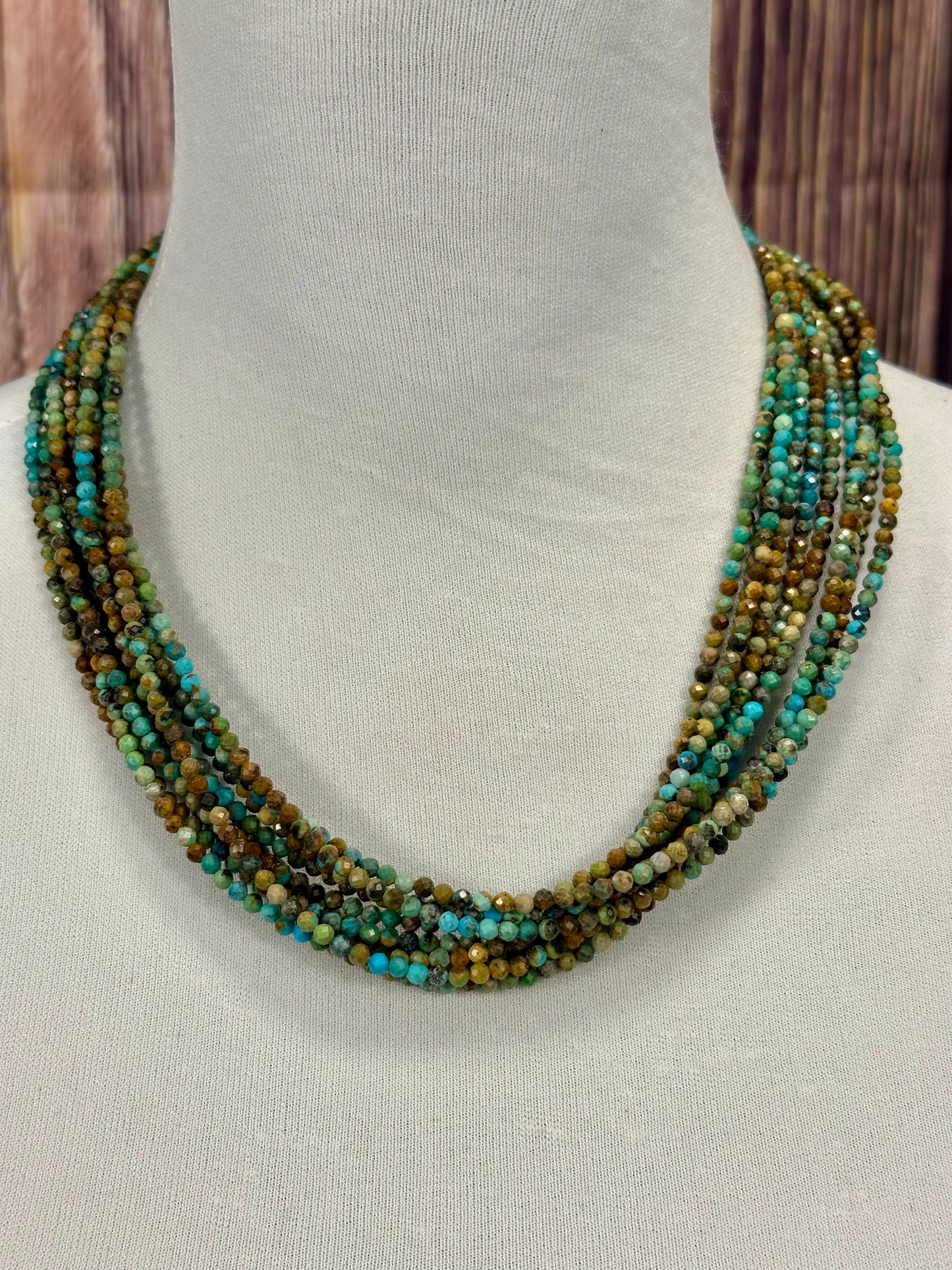 Kingman Turquoise Multi Strand Necklace