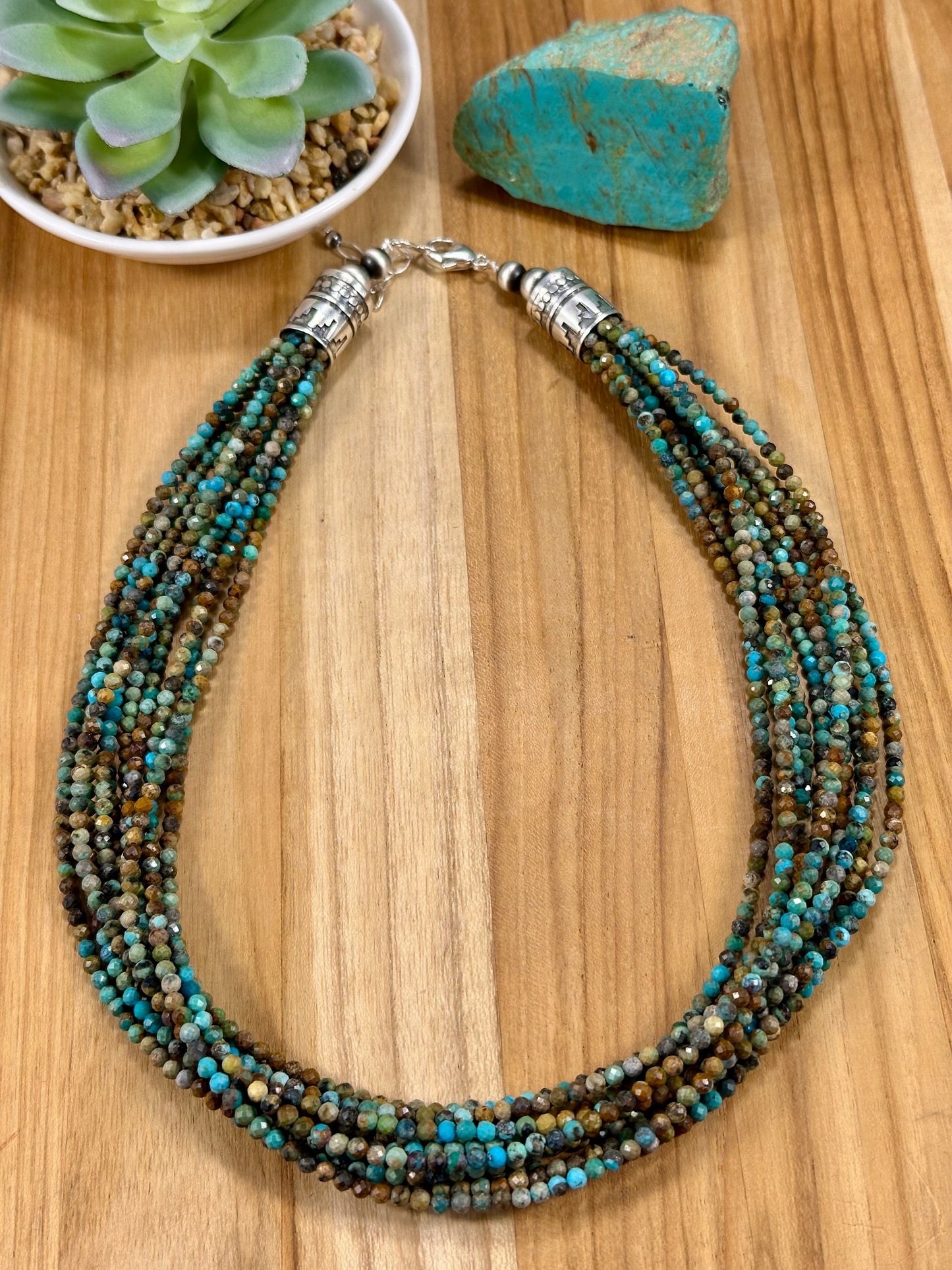 Kingman Turquoise Multi Strand Necklace
