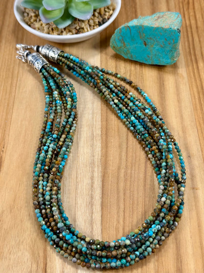 Kingman Turquoise Multi Strand Necklace