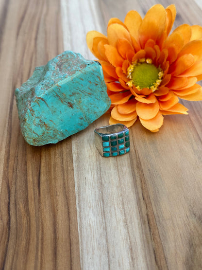 Kingman Turquoise Inlay Ring