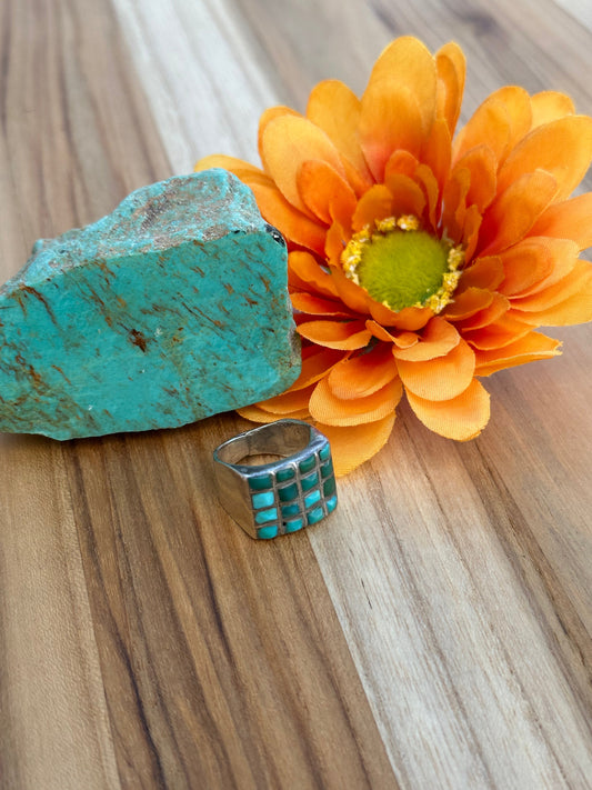 Kingman Turquoise Inlay Ring