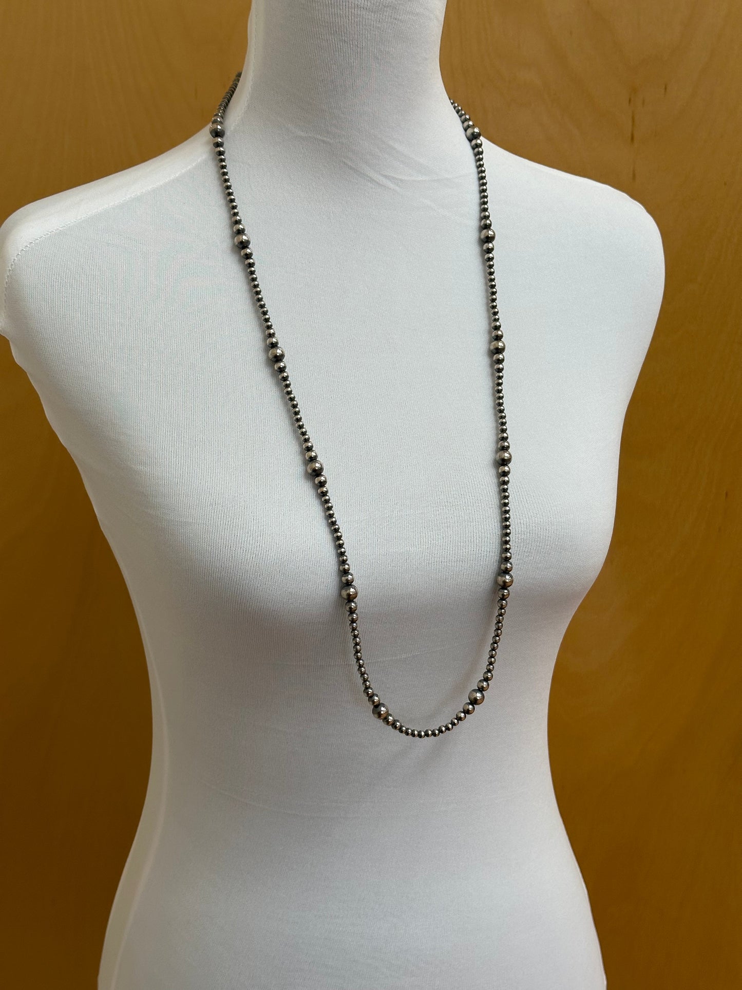 30" 4-8MM Navajo Style Pearl Necklace