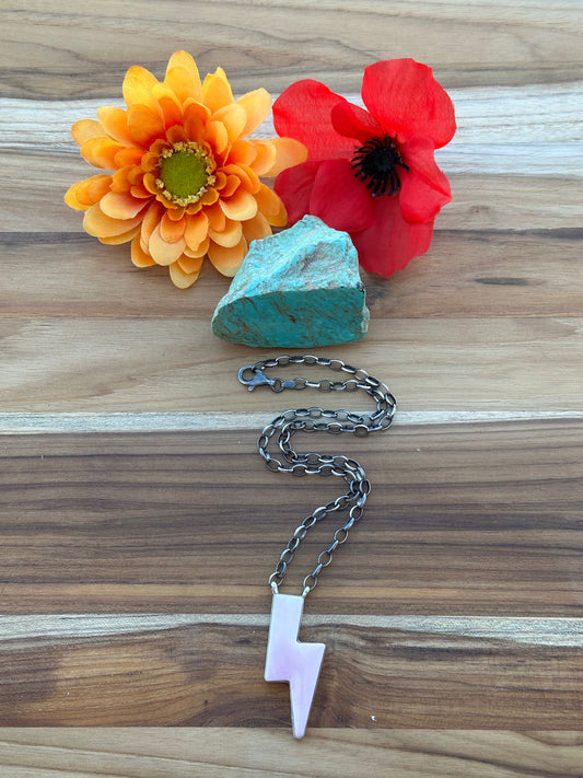 Pink Lightning Necklace