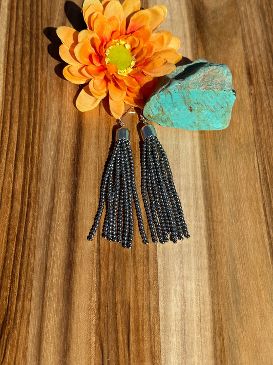 Sterling Pearl Tassel Earrings