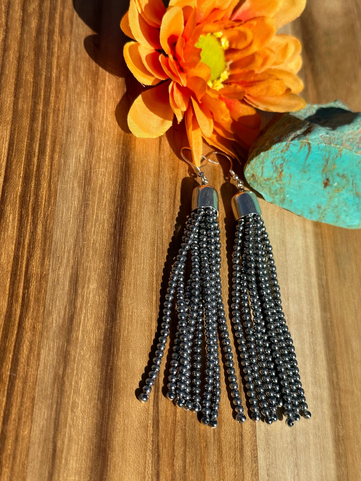 Sterling Pearl Tassel Earrings
