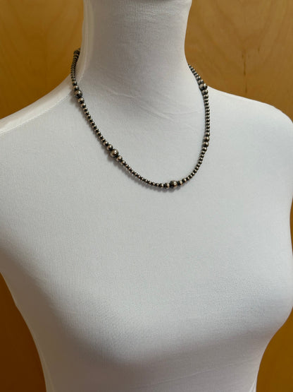 4-8MM Varied Navajo Style Pearl Necklace
