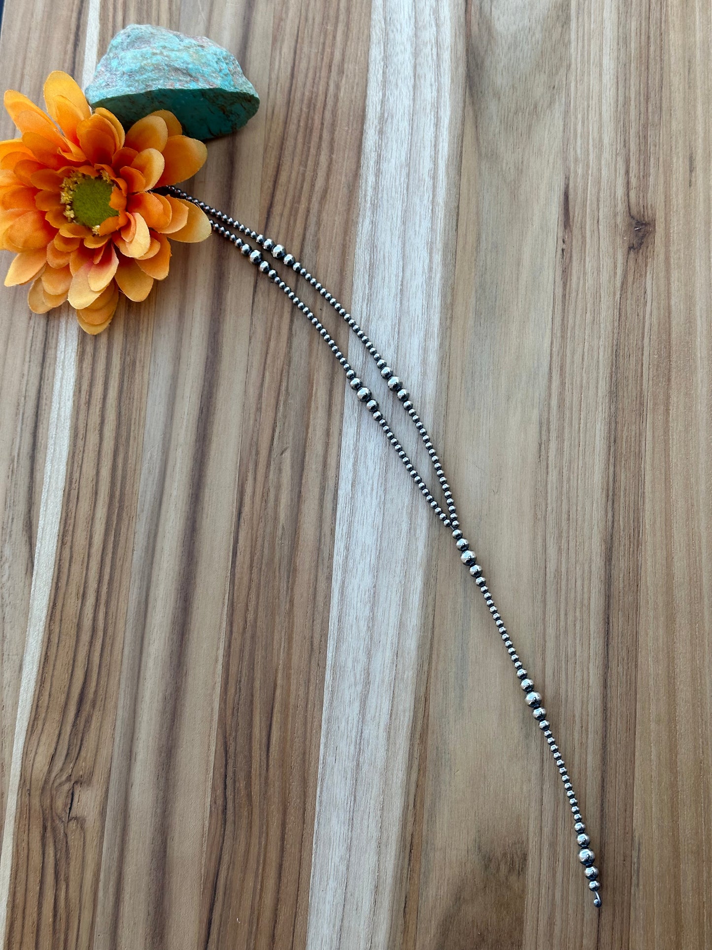 Navajo Style Pearl Y-Necklace