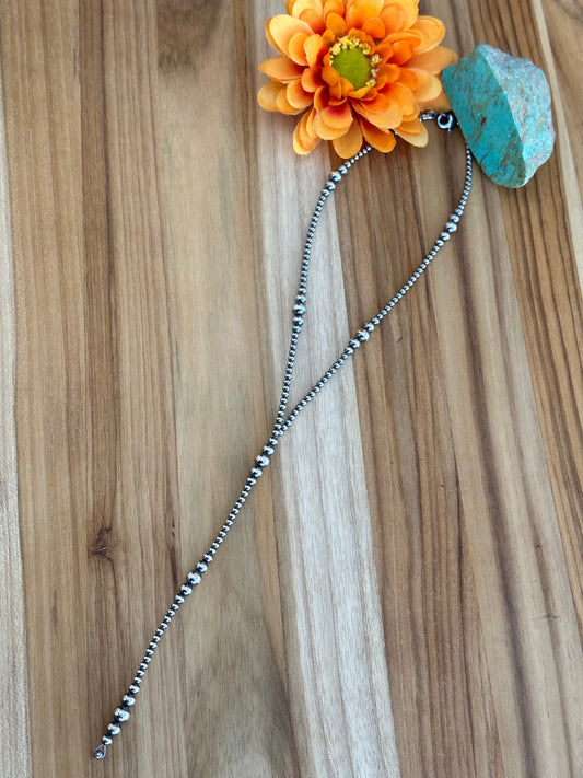 Navajo Style Pearl Y-Necklace