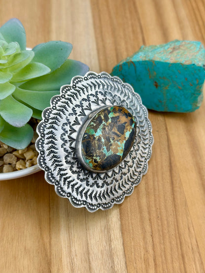 Blackjack Oval Sterling Silver Belt Buckle