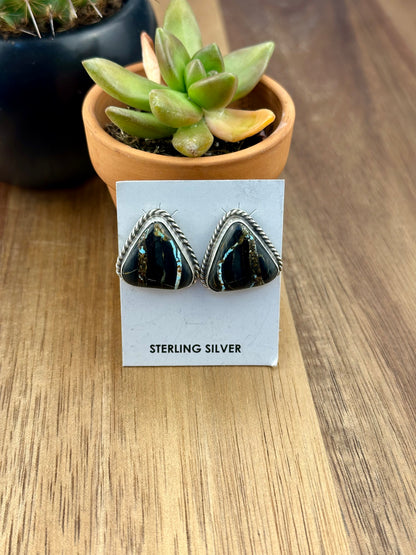 Blackjack Triangle Stud Earrings