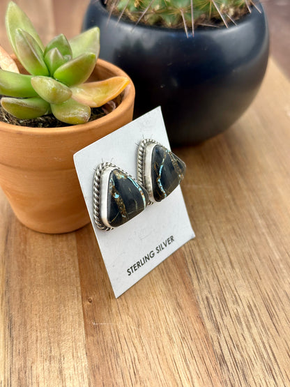 Blackjack Triangle Stud Earrings