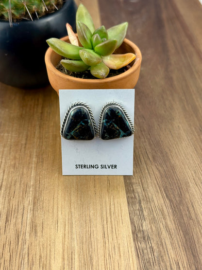 Blackjack Triangle Stud Earrings