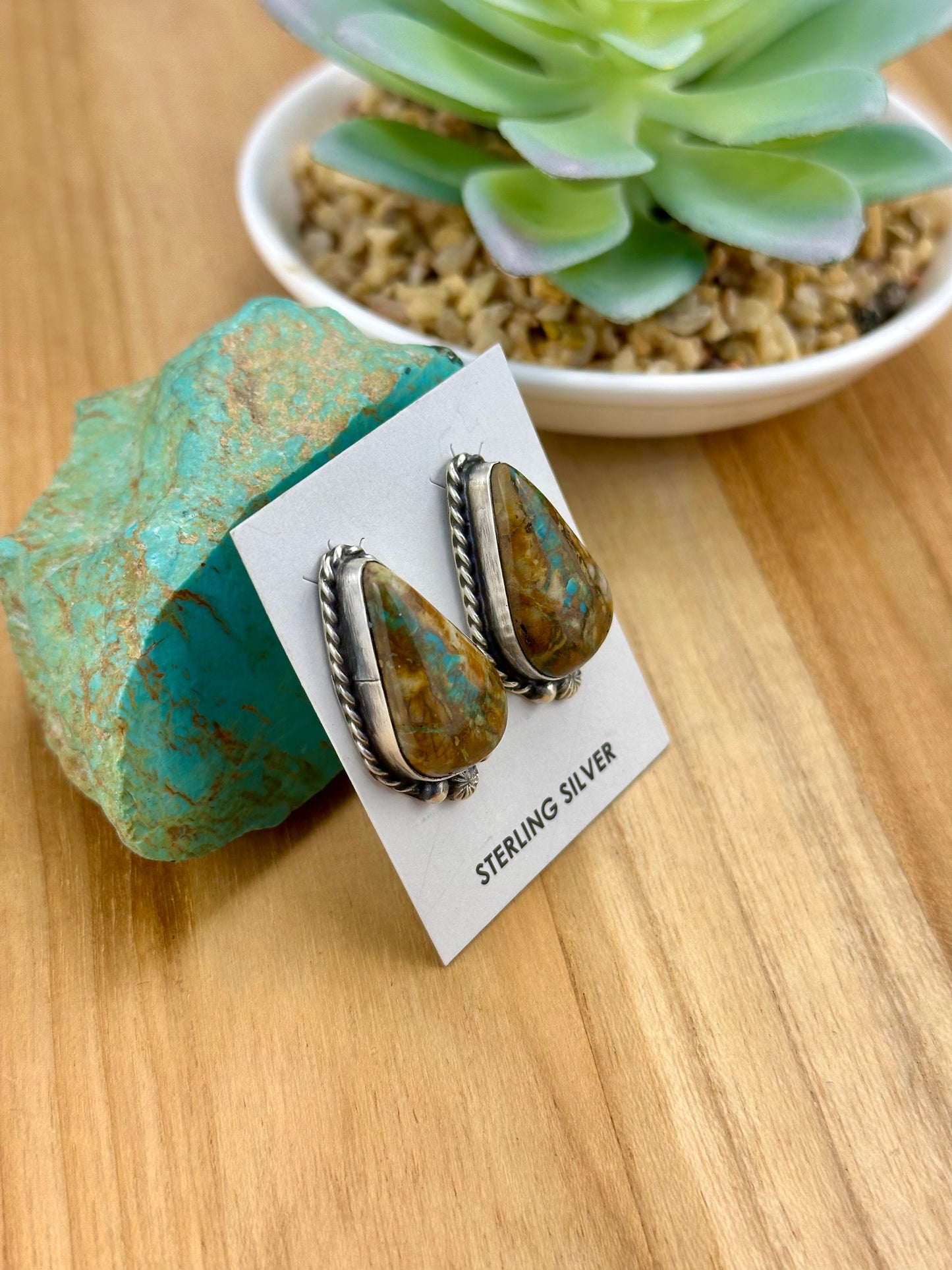 Royston Ribbon Teardrop Stud Earrings
