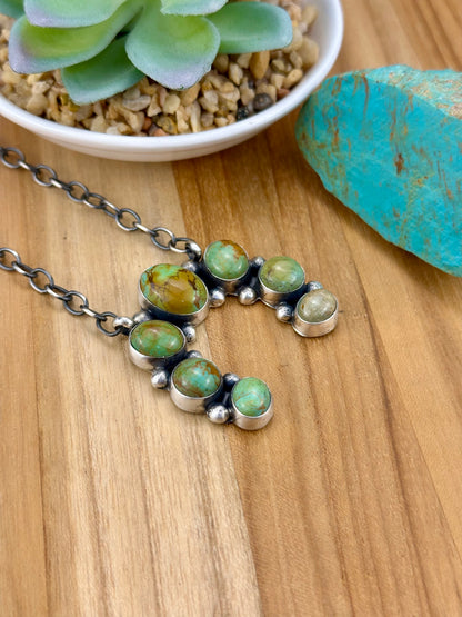 Kingman Turquoise Naja Sterling Necklace