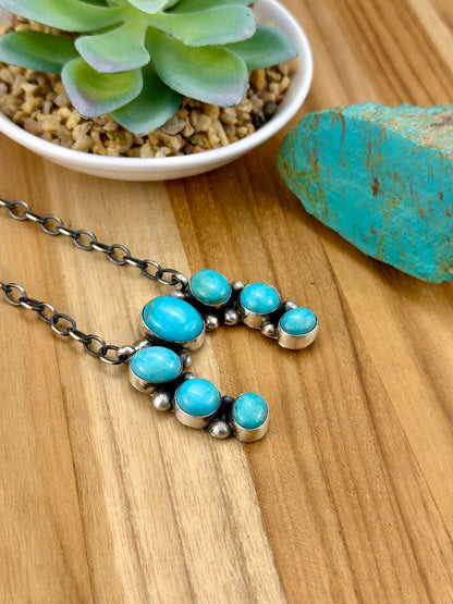 Kingman Turquoise Naja Necklace