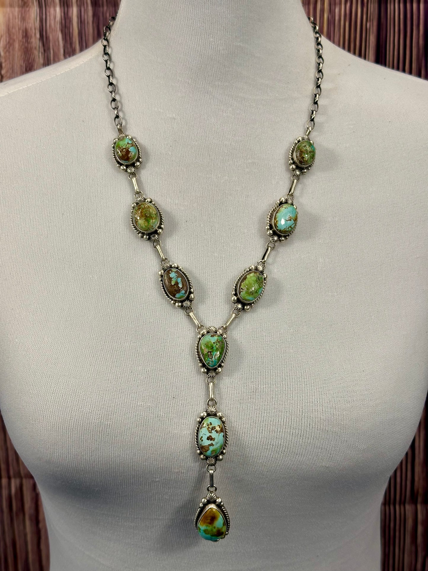 Sonoran Gold Turquoise Lariat Necklace Set