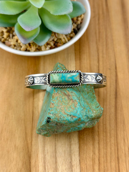 Kingman Turquoise Bar Sterling Silver Cuff