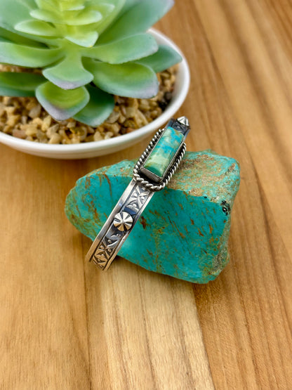 Kingman Turquoise Bar Sterling Silver Cuff