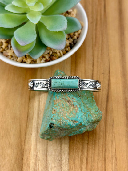 Kingman Turquoise Bar Sterling Silver Cuff
