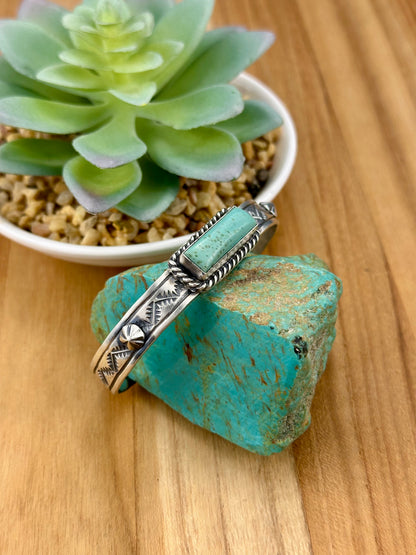Kingman Turquoise Bar Sterling Silver Cuff