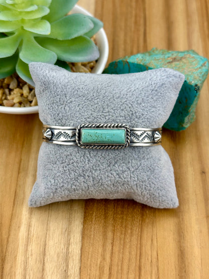 Kingman Turquoise Bar Sterling Silver Cuff