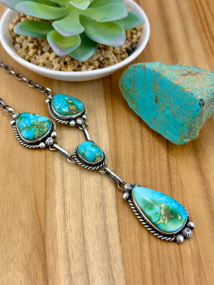 Sonoran Gold Turquoise Mini Lariat Necklace Set