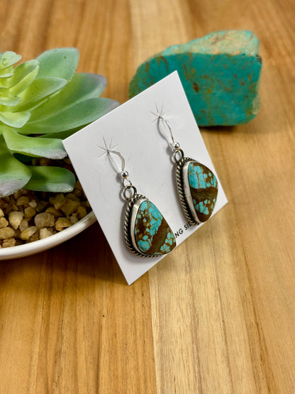 #8 Turquoise Sterling Dangle Earrings