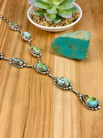 Sonoran Gold Turquoise Lariat Necklace Set