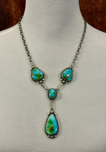 Sonoran Gold Turquoise Mini Lariat Necklace Set