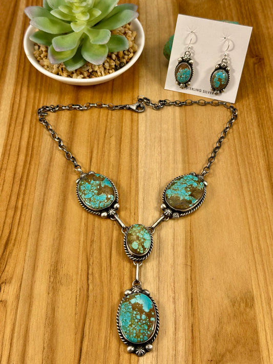 #8 Turquoise Mini Lariat Necklace Set
