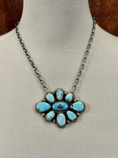 Golden Hills Floral Cluster Sterling Necklace