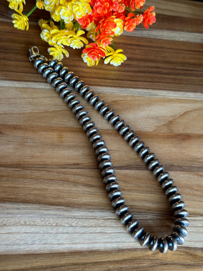 18" 12MM Rondelle Sterling Pearls