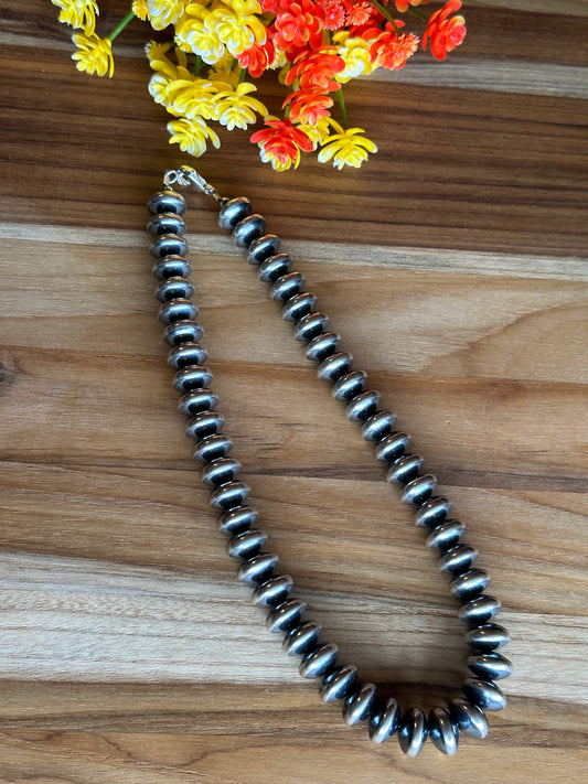 18" 14MM Rondelle Sterling Pearls