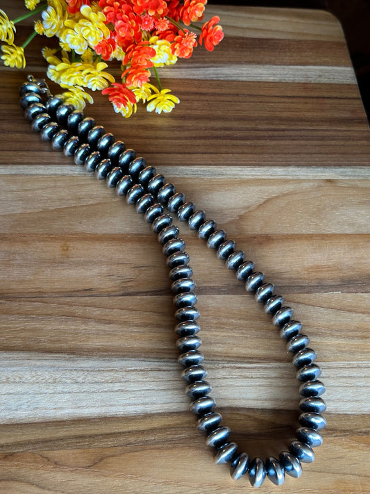 20" 14MM Rondelle Sterling Pearls