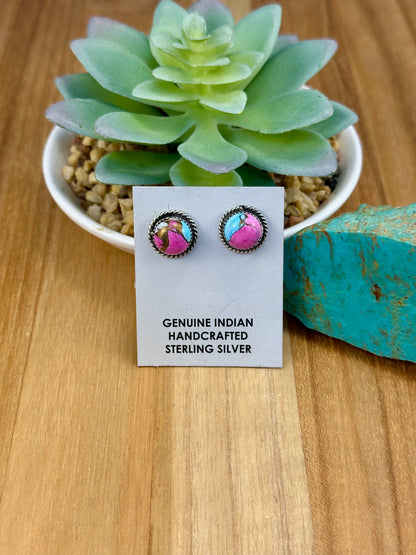 Cotton Candy Sterling Stud Earrings