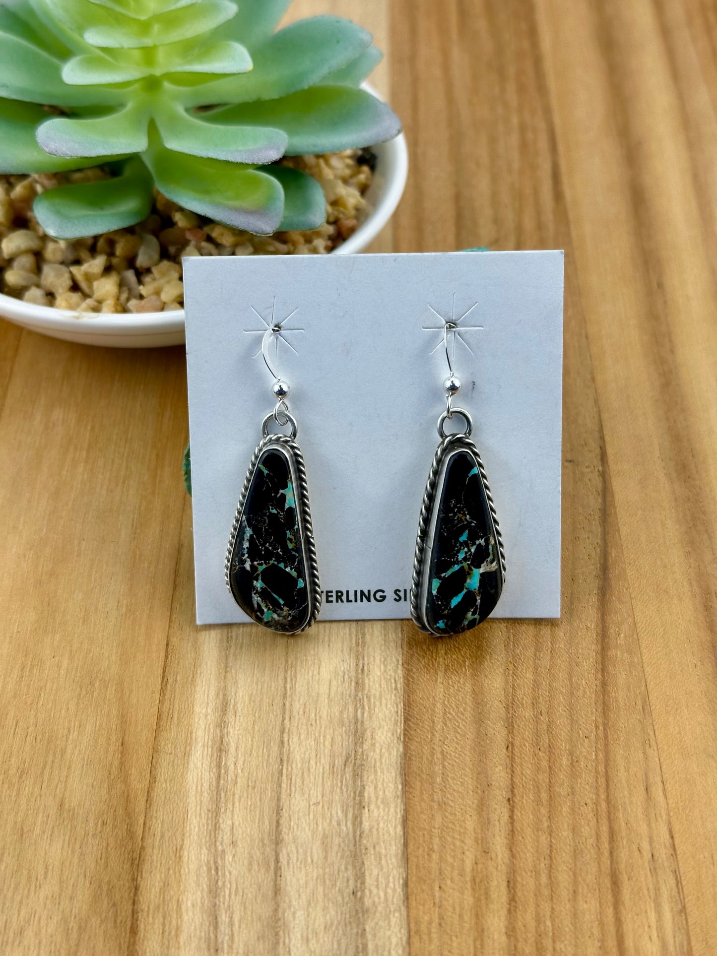 Blackjack Sterling Dangle Earrings