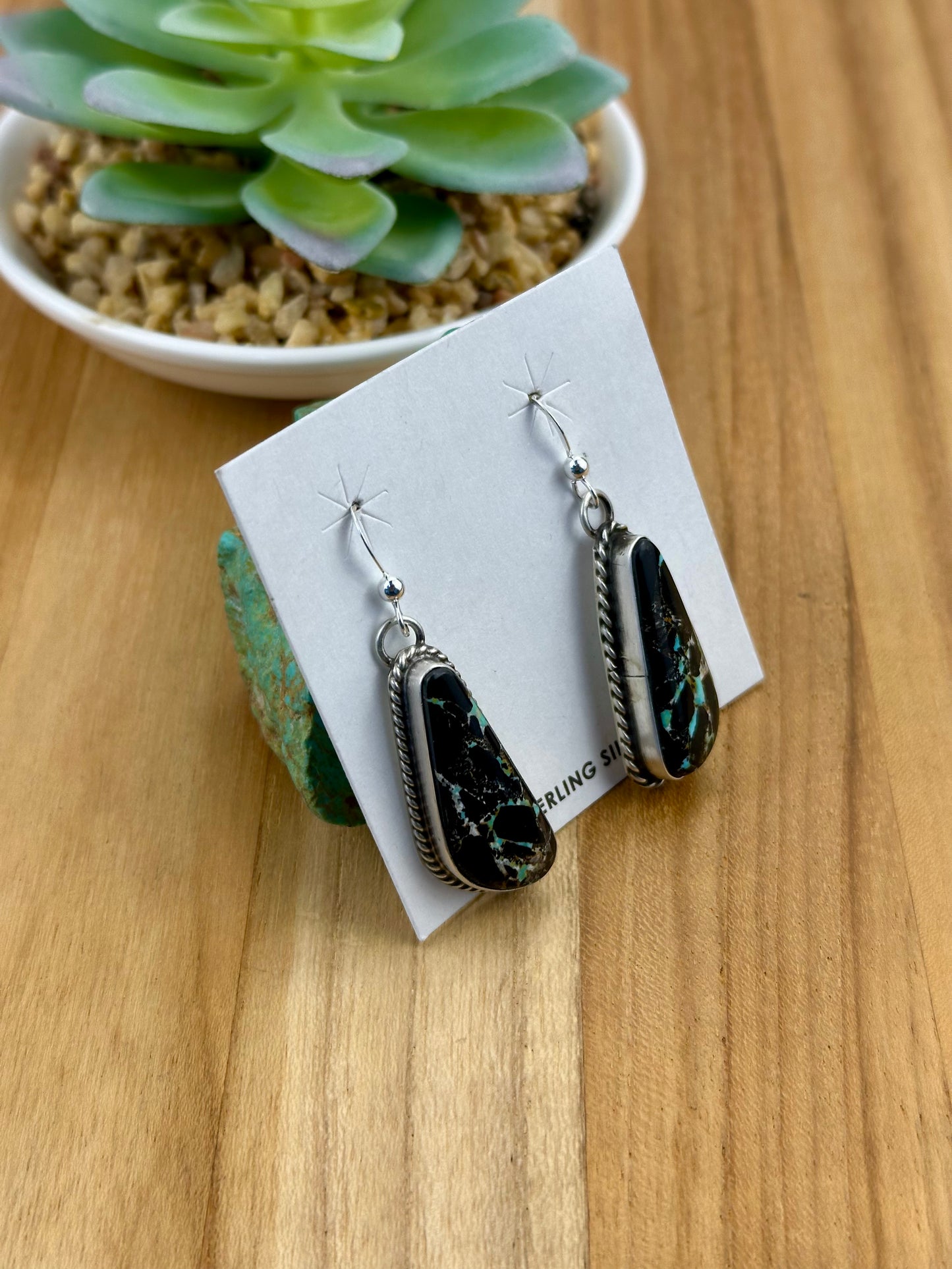 Blackjack Sterling Dangle Earrings