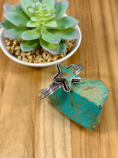 Kingman Turquoise Star Star Cuff