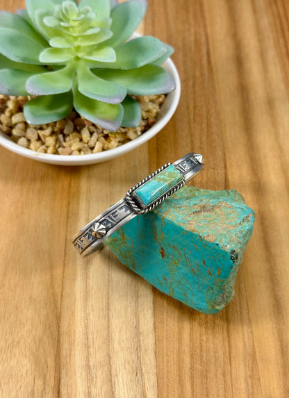 Kingman Turquoise Bar Sterling Cuff