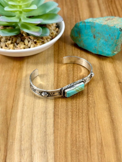 Kingman Turquoise Bar Sterling Cuff